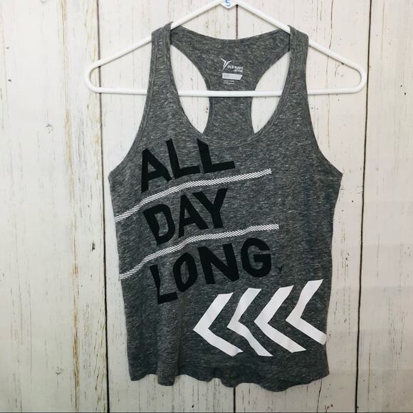 Old Navy Black Graphic Racerback Tank Size XS - Picture 2 of 9
